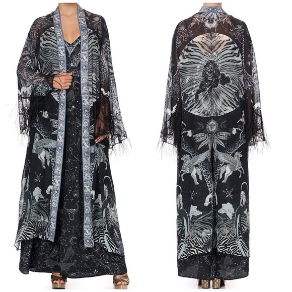 Camilla Dresses & Skirts - Camilla Layering Silk Kimono Robe Astro Disco NWT